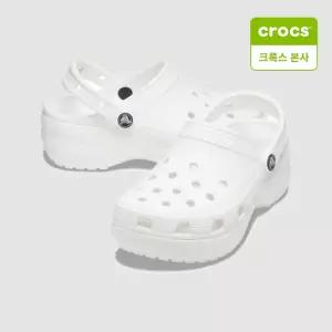 크록스 클래식 플랫폼 클로그 화이트 206750-100