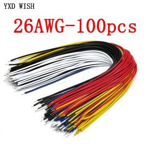 100PCS 26AWG 20cm 주석 도금 브레드 보드 PCB 솔더 케이블 플라이 점퍼 와이어 도체 커넥터 Diy 키트