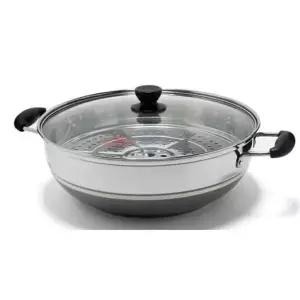 인덕션 채반 찜통 찜솥냄비 1단 찜냄비 찜기 찜솥 퀸센스 곰솥냄비 34cm