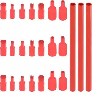 부탄 리필 어댑터 6종 노즐 팁 팩당 3개 토치 및 라이터 또는 릴리스용 범용 탱크 세트 빨간색