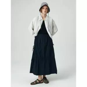 BEAKER ORIGINAL Women Summer Volume String Skirt - Navy 1383993