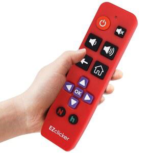 ROKU 교체용 TV 리모컨 TV의 유일한 (빨간색) 빅 버튼 간단하고 사용하기 쉬우며 STICK 또는 BOX와 호환되지 않습니다 (AAA 배터리 2개는 포함되지 않음)