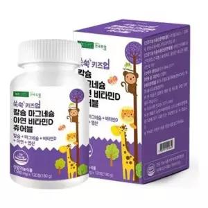 쑥쑥 어린이 칼슘 마그네슘 아연 비타민D 120정