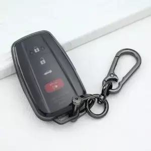 ta Prius Camry Corolla CHR R4 Land Cruiser Prado 투명 자동차 키 케이스 풀 커버 쉘 체인 액세서리