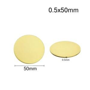 1pcs 라운드 황동 디스크 직경 50/60/80/100mm 두께 0.5/1/2/3mm 가스켓 플레이트 보드 금속 DIY