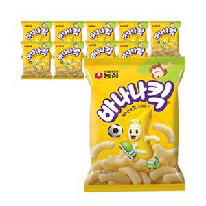 농심 바나나킥 과자 75g 10개 아이들 간식,학교 학원,선물,사무실 간식