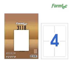 폼텍 물류관리용 라벨지 LS-3118 4칸 100매 A4