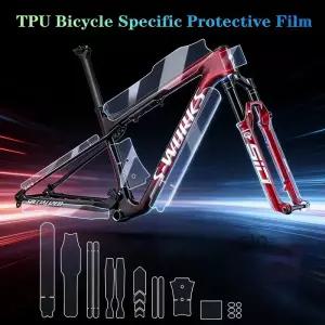 로드 바이크 프레임 데칼 투명 스크래치 방지 보호 필름 자전거 스티커 MTB 가드 T 전용 크롭형 범용