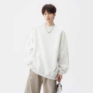 남성 라운드넥 후드 가을 커플 풀오버 솔리드