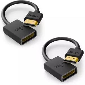구글 크롬 캐스트 로쿠 스트리밍 스틱용 VCE 2팩 HDMI 남녀 스위블 어댑터 확장 골드 도금 컨버터