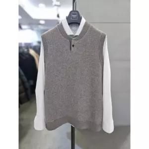 바쏘옴므 세이브존03 바쏘옴므 남자 조끼 울  혼방 베이지 니트 베스트 WSAGZ3WV09A (41290733)
