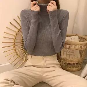 친절한탄씨 여자 4컬러 가을 겨울 슬림핏 골지 목폴라 이너 니트 목티 가을목티 니트목티 목폴라티