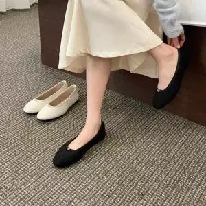편한 여성단화 트위드 플랫슈즈 로퍼 리본 심플 라운드 옥스퍼드...