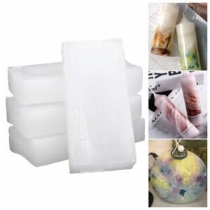1kg 고순도 정제 파라핀 왁스 - 고체 블록 반투명 미네랄 DIY 공예 용품 수제
