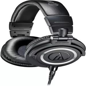 오디오 테크니카 ATH-M50X 프로페셔널 스튜디오 모니터 헤드폰 블랙 등급 비평가들의 호평 탈착식 케이블