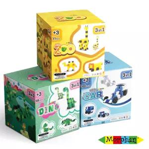 몰펀 3in1 시리즈 / 동물들, 공룡들, 자동차 중 택1