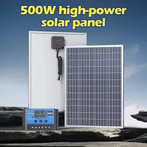 12V 태양광 500W 1000W 태양 패널 POWER LOGIC 은행 키트 100A 컨트롤러 광 플레이트 홈/캠핑/RV/자동차