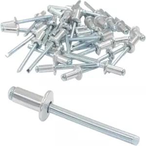 50pcs 3/16 x 1/2 인치 알루미늄 블라인드 리벳 팝 모음 키트 다양한 용도로 안전하게 고정 견고하고