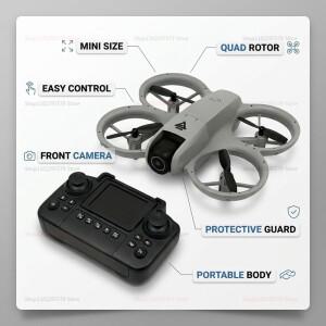 2026 미니 RC 드론 8K HD 카메라 WiFi FPV 장애물 회피 리모컨 쿼드콥터 초보자 선물용 실내외 겸용