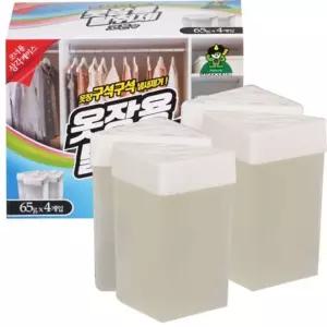 혜명몰 옷장용탈취제(65g x 4개입)_코튼향 생활탈취제 드레스룸탈취제 의류탈취제 수납장탈취제 코튼향방향