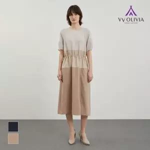 [비비올리비아] [VVOLIVIA] 배색 블록 원피스_VVCOA4M4461