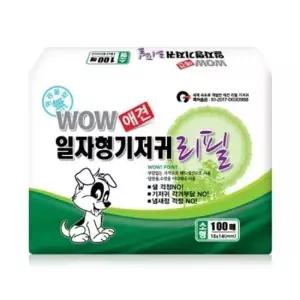 배변패드 배변판 강아지 100매 리필용 일자형 소형