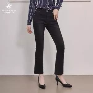 [하프클럽/비버리힐즈폴로클럽]모던 다크 워싱 블랙 부츠컷 데님 팬츠