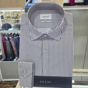 [모다아울렛][예작]냉감 스냅 폴리스판 스트라이프 긴소매 YJFSIS358GY_CA
