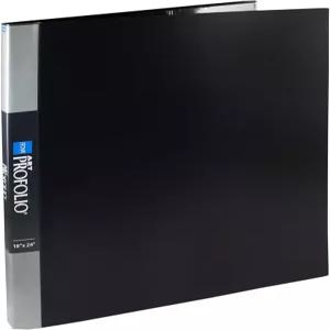 ITOYA 오리지널 아트 프로폴리오 18x24 블랙 사진 앨범 북 48페이지 - 플라스틱 슬리브가 있는 보호 바인더