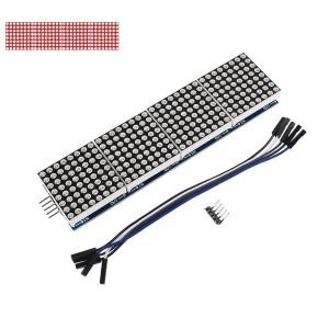 MAX7219 도트 매트릭스 모듈 32x8 4 in 1 LED 디스플레이 5핀 와이어로 구동
