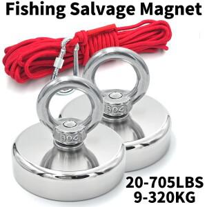 D16~D42mm 슈퍼 강한 네오디뮴 낚시 후크 N52 헤비 듀티 희토류 카운터싱크 구멍 아이볼트인양 마그네틱