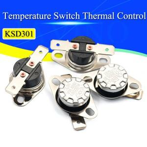 1/10/20개 바이메탈 온도조절기 KSD301 0C~350C 온도 스위치 열 제어 85C 95C 105C