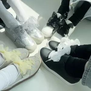 쉬폰 운동화 리본 레이스 신발 끈 [4color 새틴 슈 신꾸 참 장식 리본끈 운동화끈 꾸미기 슈즈 악세사리]