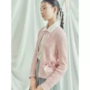 빈폴 레이디스 BEANPOLELADIES B. my 멜란지 라운드넥 니트 카디건 핑크 BF525AN01X