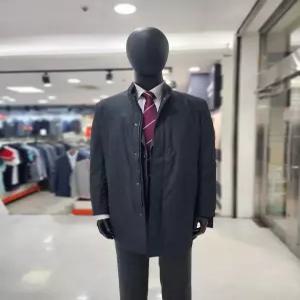 보스렌자 빅사이즈 봄 간절기 아우터 다크네이비 스트레치 트렌치코트 RMSHB6902