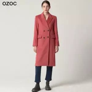 [오조크(OZOC)] 미니멀 울 더블 롱코트 (택가격: 199000원)
