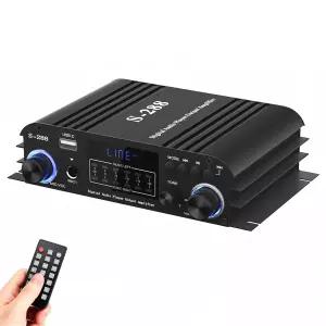 홈 시어터 노래방용 Facmogu S-288 4CH 블루투스 5.0 오디오 앰프 RMS 45Wx4 Max 600W 하이파이 스테레오