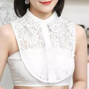 레이스 페이크 카라 탈부착 셔츠 블라우스 니트 레이어드