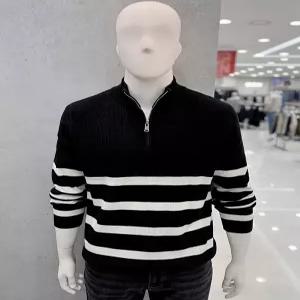 [트루젠]남자 가을 겨울 울 혼방 하프터틀넥 반목폴라 반집업 니트 스웨터 티셔츠_JK