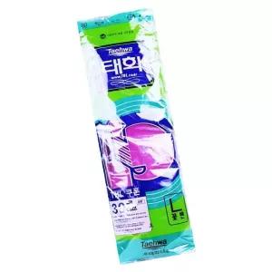 IKWB3F77E 태화 고무장갑 꽃밴 대 38cm 10매입 요리 위생 설거지 김장