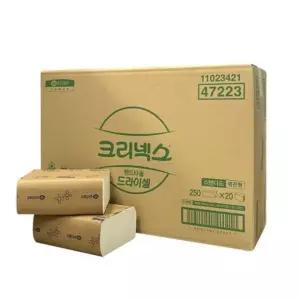 47223 크리넥스 F2 50 s 핸드타올 00매 20밴드 종이타올 유한킴벌리 천연펄프