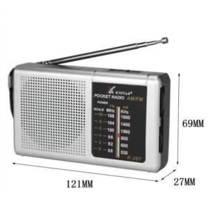 AM FM 휴대용 미니 2 밴드 라디오 전파 배터리 구동 내장 스피커 장로 야외 비상