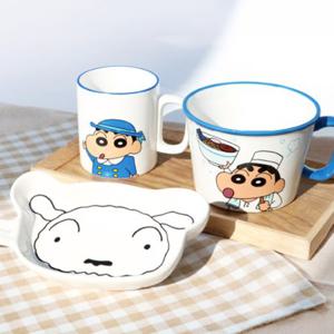 짱구 1인 식기세트-흰둥이(화이트)