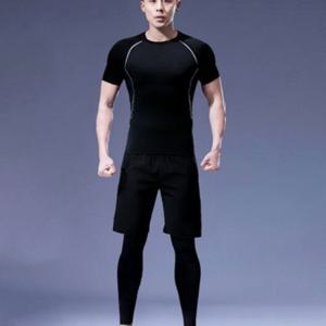 기능성 남성 트레이닝복 세트 스포츠 남성 운동복 세트 반팔 반바지