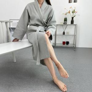 호텔 와플 샤워가운 목욕가운 홈웨어 배스로브 가운