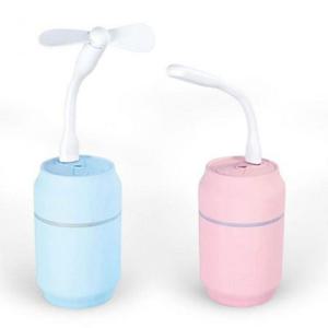 LED 라이트 미니 가습기 램프 무드등 USB 선풍기 겸용 탁상용 소형 휴대용