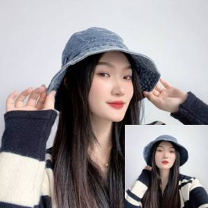 데님 버킷햇 중청 패션모자 예쁜모자
