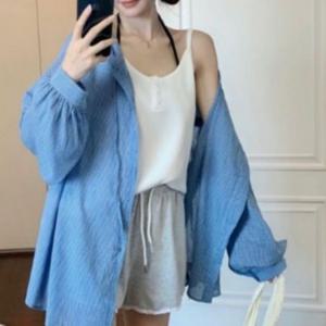 캐주얼 체크 후드셔츠남방 후드남방 체크셔츠 오버핏 아우터 남여공용