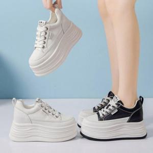 여성 데일리 키높이 운동화 스니커즈 9cm 속굽 귀여운 통굽 스탠딩화