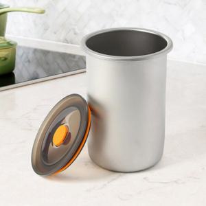 [온프레시] 전자레인지 스텐 밀폐용기(원형) (960ml) 밀폐스텐용기 진공밀폐용기 스텐반찬통 스텐통